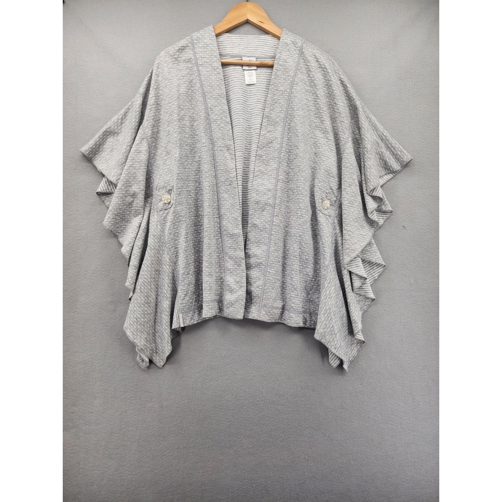 Cabi Grey‎ Striped Polka Dot Flutter Sleeve Wrap Cardigan Style 5846 XS/S Womens